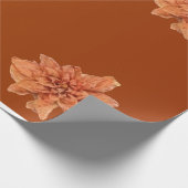 Terracotta Bloem Cadeaupapier (Hoek)