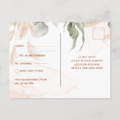 Terracotta Bloem Pampas Gras RSVP TROUWEN Briefkaart (Achterkant)