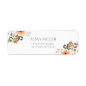 Terracotta Bloem Retouradres Etiket (Voorkant)