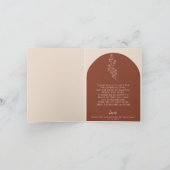 Terracotta Bloem Zomer Herfst Seizoen Bedankkaart (Binnen)