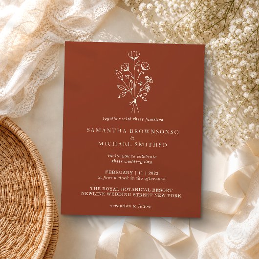 Terracotta bloemboeket Boho Budget Botanicals Flyer