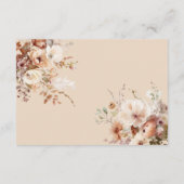 Terracotta Bloemen Boho Bruiloft Accommodatie Informatiekaartje (Achterkant)