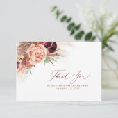 Terracotta Bloemen Bruidsmeisjes Uitnodiging Klein (Staand voorkant)