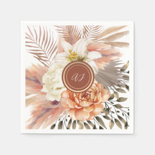 Terracotta Bloemen Bruiloft Servet