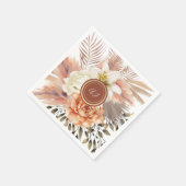 Terracotta Bloemen Bruiloft Servet (Hoek)