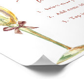 Terracotta Bloemen & Champagne Mimosa Bar Douche Poster (Hoek)