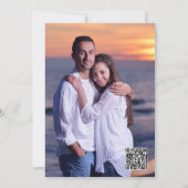 Terracotta Bloemen Damast Trouw Uitnodiging (Achterkant)