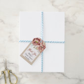 Terracotta bloemen Dank je bruidsdouche Cadeaulabel (Met Touw)