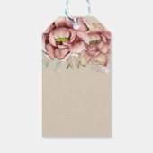 Terracotta bloemen Dank je bruidsdouche Cadeaulabel (Achterkant)