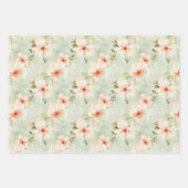 Terracotta Bloemen en groen Elegante Bloemen Inpakpapier Vel (Voorkant 2)