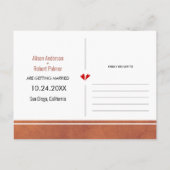 Terracotta bloemen en pompoenen Save the Date Briefkaart (Achterkant)