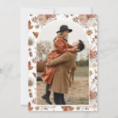 Terracotta Bloemen Fotobruiloft Save The Date (Achterkant)