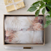 Terracotta Bloemen Pampas Gras Tropisch Bohemien Tissuepapier (Geschenk)