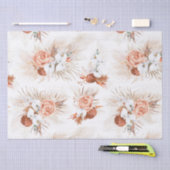 Terracotta Bloemen Pampas Gras Tropisch Bohemien  Tissuepapier (Craft)