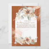 Terracotta Bloemen Pampas Gras TROUWFEESTJE (Achterkant)