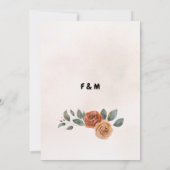 Terracotta Bloemen Rustiek Aardse Boho Huwelijk Save The Date (Achterkant)