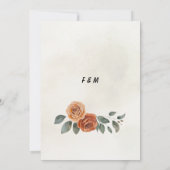 Terracotta Bloemen Rustiek Boho Huwelijk Save The Date (Achterkant)