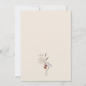 Terracotta Bloemen Save The Date Plat Kaart (Achterkant)