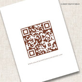 Terracotta Bloemen Script QR Code Trouwdetails Informatiekaartje