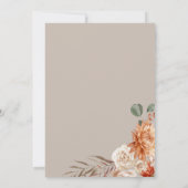 Terracotta Bloemen Thanksgiving Diner Uitnodiging (Achterkant)