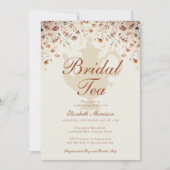 Terracotta Bloemen Thee Wilde Vrijgezellenfeesten Kaart (Voorkant)