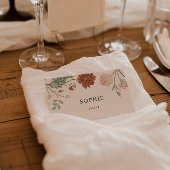 Terracotta Bloemen Trouwplaats Kaart Plaatskaartje