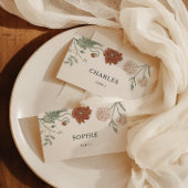 Terracotta  Bloemen Trouwplaats Kaart Plaatskaartje