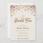 Terracotta Bloemen Vrijgezellenfeest Thee Wildbloe Kaart (Voorkant)