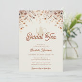 Terracotta Bloemen Vrijgezellenfeest Thee Wildbloe Kaart (Staand voorkant)