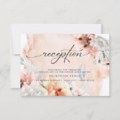 Terracotta Bloemen Watercolor Ontvangst Uitnodigin Kaart (Voorkant)