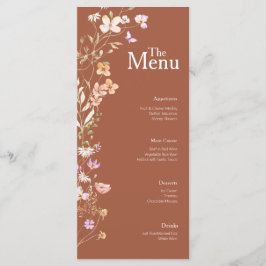 Terracotta Bloemen Wedding Event Menu Tafel Decor