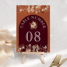 Terracotta Bloemen Wilde Bloem Burgundy Bruiloft