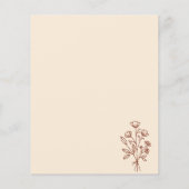 Terracotta Bloemenboeket Boho Budget Botanicals Flyer (Achterkant)