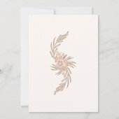 Terracotta bloemenboog bruiloft kaart (Achterkant)