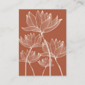 Terracotta Bloemenbruiloft Dank u Plaatskaartje (Achterkant)