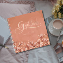 Terracotta Bloemendagboek voor Dankbaarheid