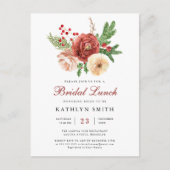 Terracotta Bloemendennenbos Groen Bridal Lunch Uitnodiging Briefkaart (Voorkant)