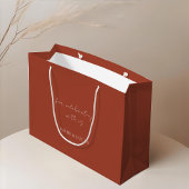 terracotta | Bloemenmonogram bruiloft Dank u Groot Cadeauzakje