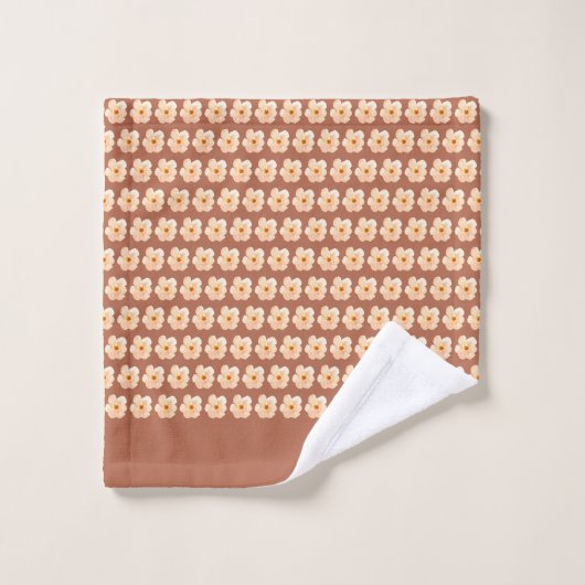Terracotta Bloemennaam Bad Handdoek (Wasdoekje)