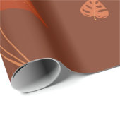 Terracotta bloemenpatroon cadeaupapier (Rol Hoek)