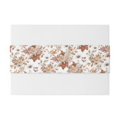 Terracotta bloemenpatroon initialen herfst bruilof uitnodigingen wikkel (Achterkant Voorbeeld)