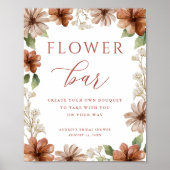 Terracotta Bloemenrand Bloemenbalk Poster (Voorkant)