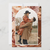 Terracotta Bloemenschuur Hout Foto Huwelijk Save The Date (Achterkant)