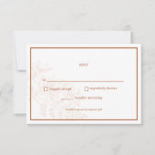 Terracotta Bloemkaart voor bruiloft RSVP (Voorkant)