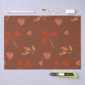 Terracotta bloempatroon Tissuepapier (Craft)