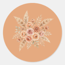 Terracotta Bloom Bloem Sticker