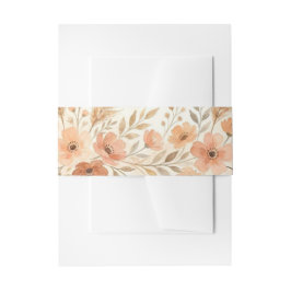 Terracotta Bloom Buikband Uitnodigingen Wikkel