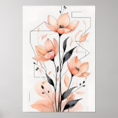 Terracotta Bloom Geometry IV Poster (Voorkant)