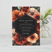 Terracotta Bloom Harvest Wedding Kaart (Staand voorkant)
