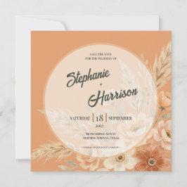 Terracotta Bloom Save the Date
